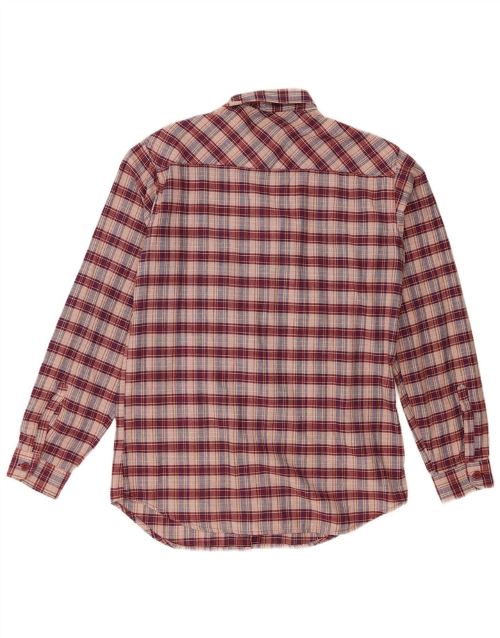 Camicia in flanella da uomo Wrangler taglia 38 15 cotone medio a quadri rossi