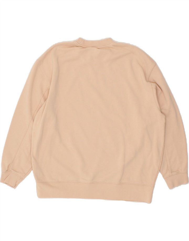 ADIDAS Womens Oversized Sweatshirt Jumper UK 8 Small Beige Cotton Vintage Adidas and Second-Hand Adidas from Messina Hembry 