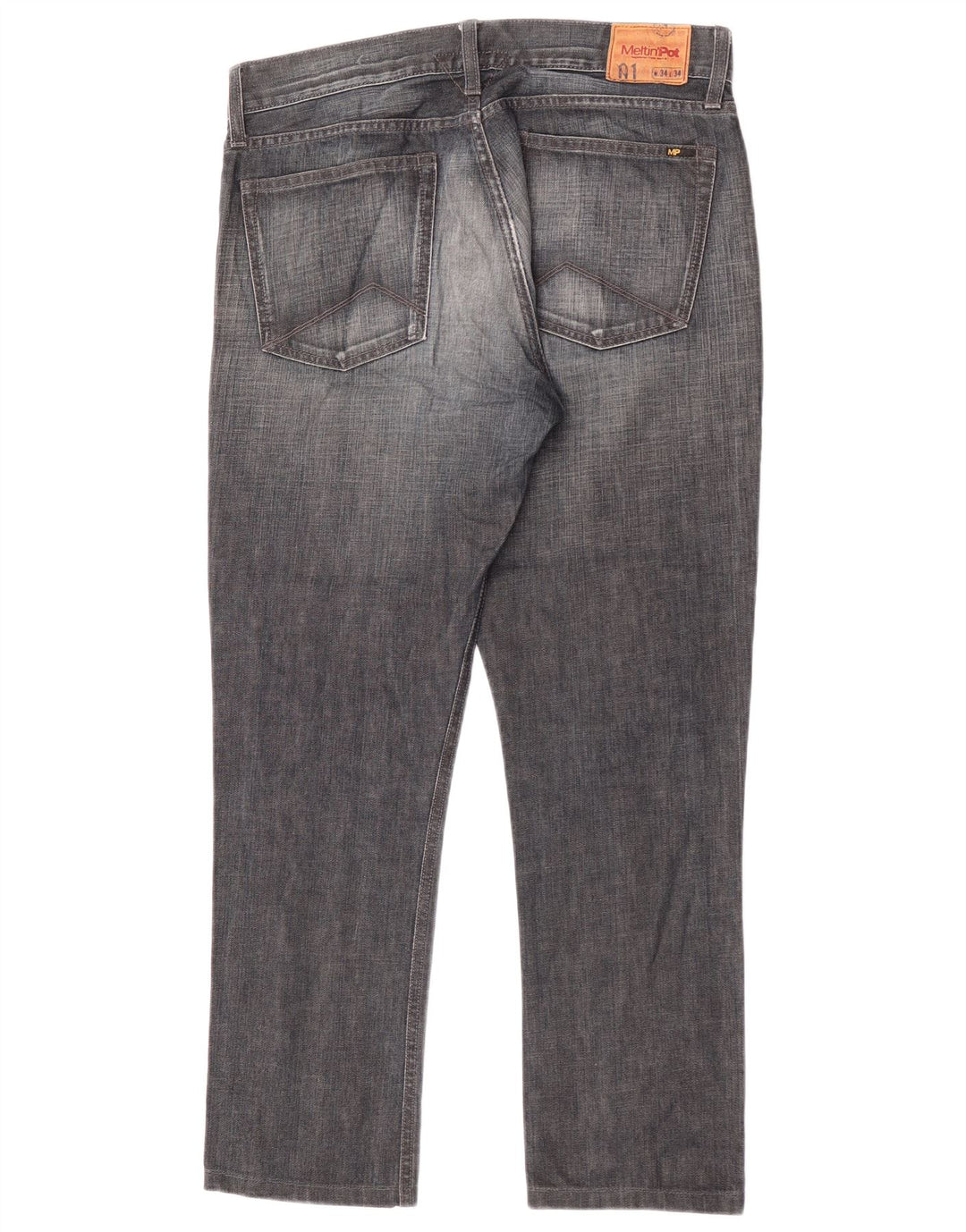 Jeans dritti da uomo Meltin' Pot W34 L28 in cotone blu