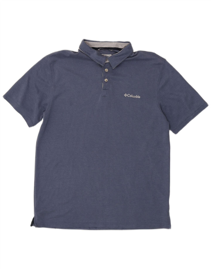 Polo Columbia da uomo grande in modal blu