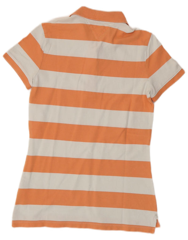 Polo da donna Tommy Hilfiger UK 10 piccola in cotone arancione