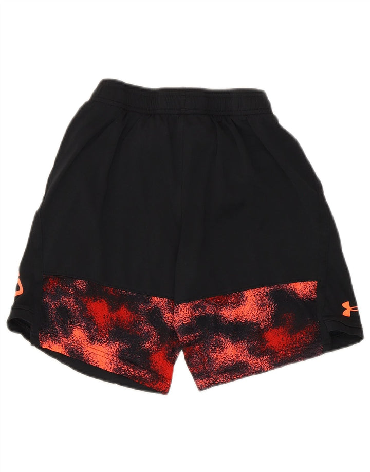 Pantaloncini sportivi grafici da ragazzo Under Armour 9-10 anni blocco colore nero medio