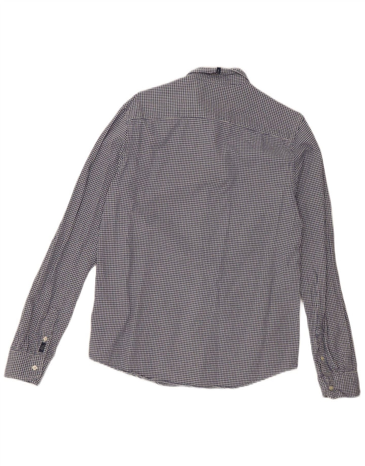 Camicia da uomo Scotch & Soda in cotone pied de poule blu medio