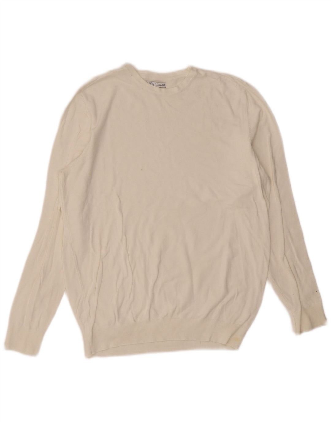 Maglione maglione girocollo da uomo Zara piccolo bianco