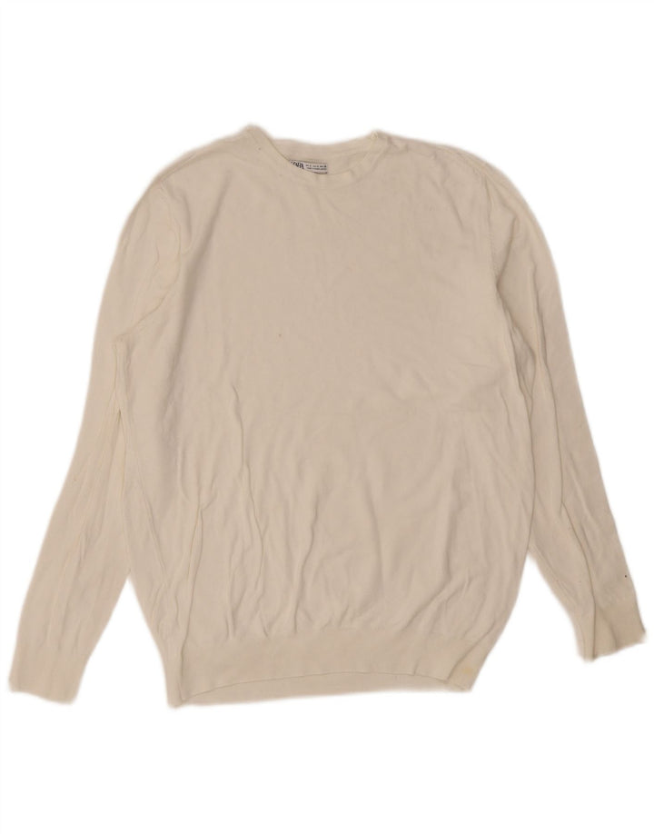 Maglione maglione girocollo da uomo Zara piccolo bianco