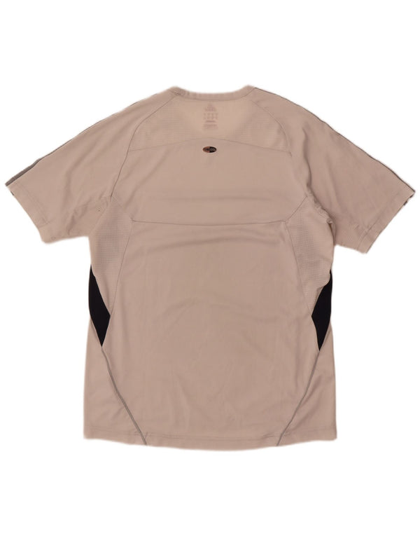 T-shirt Adidas Climacool da uomo Top in poliestere color block bianco medio