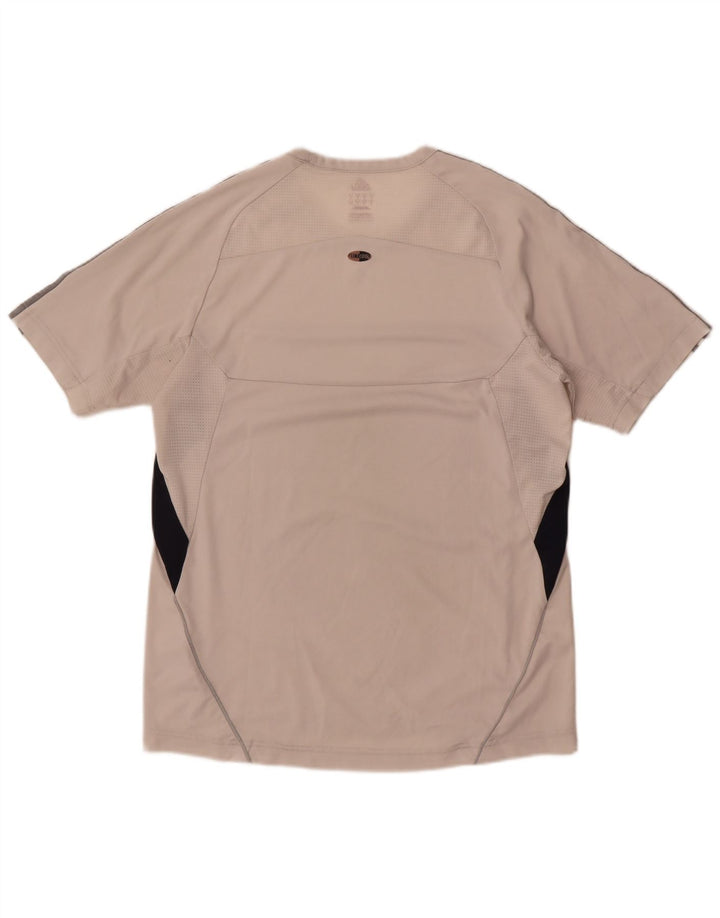 T-shirt Adidas Climacool da uomo Top in poliestere color block bianco medio