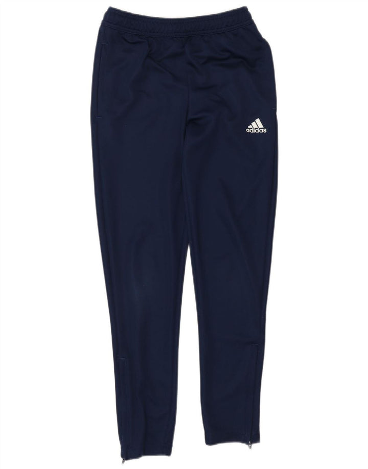 Pantaloni da tuta ADIDAS Aeroready da ragazzo 11-12 anni in poliestere blu navy