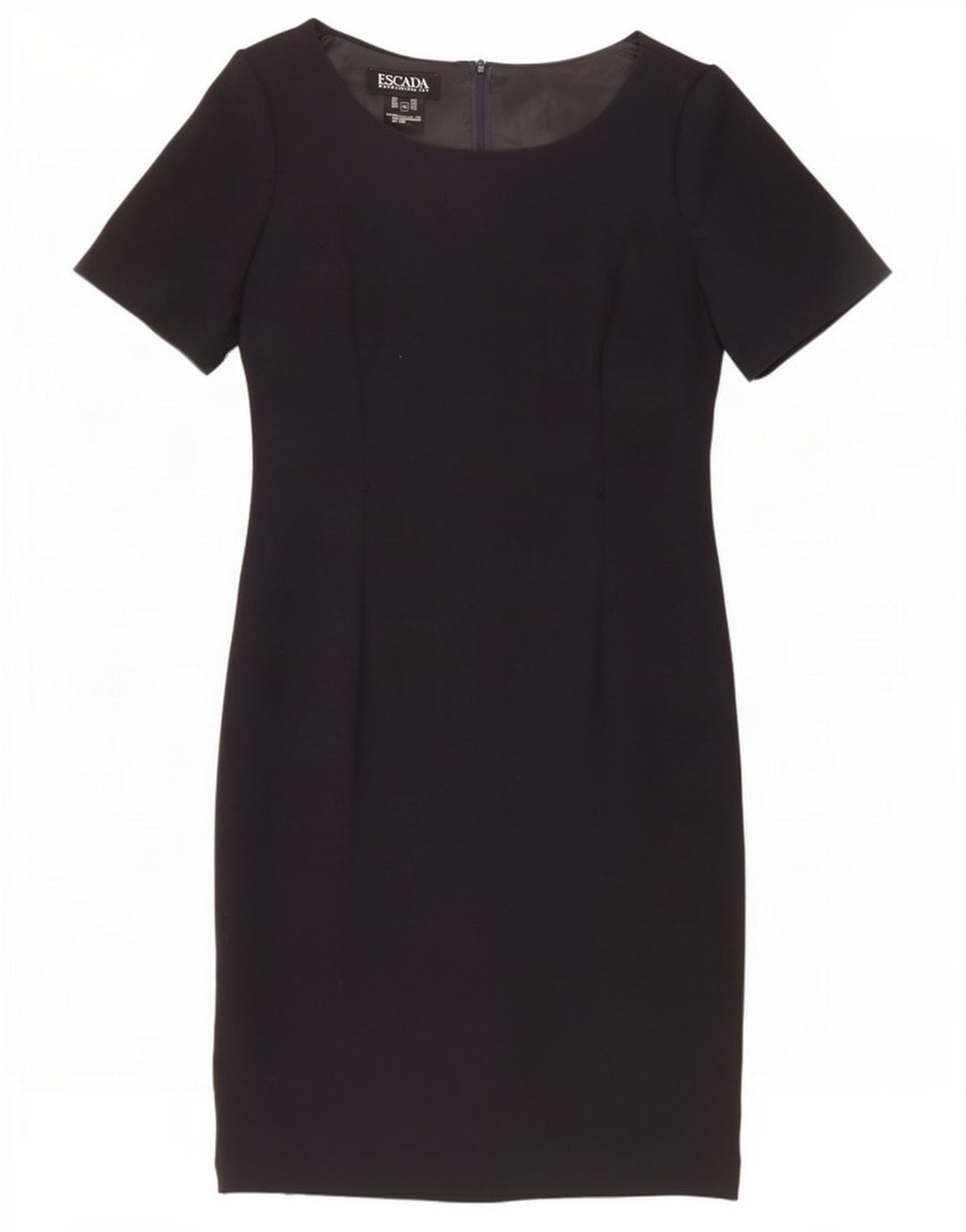 Abito tubino da donna Escada EU 40 medio blu navy in lana vergine