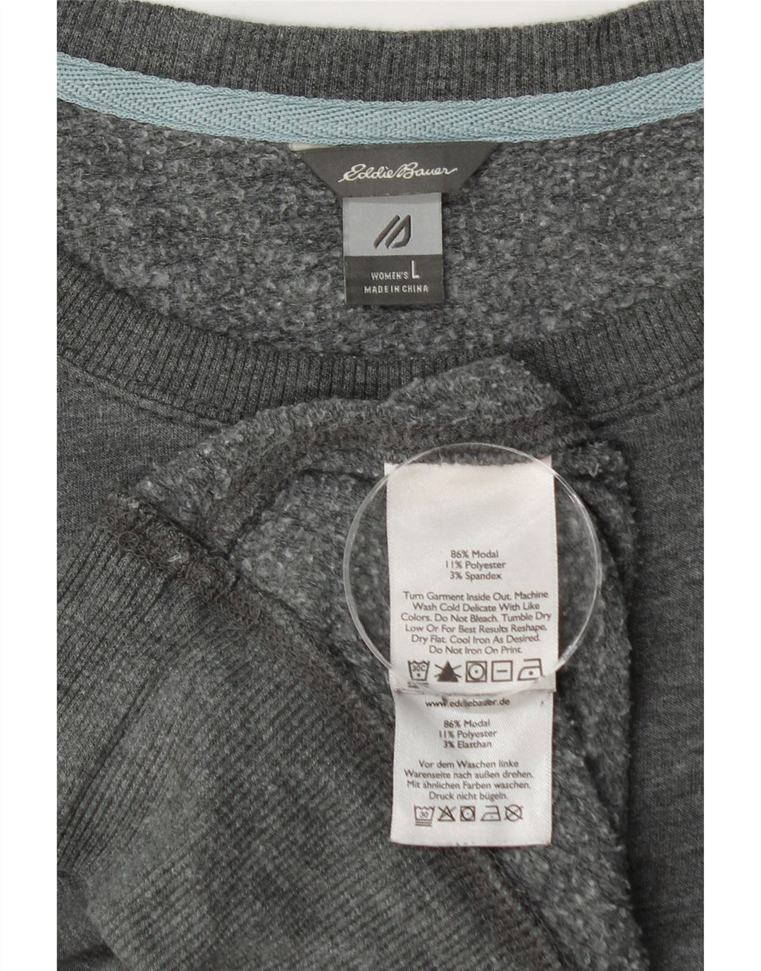 Felpa da donna Eddie Bauer Jumper UK 16 Large Grey Modal