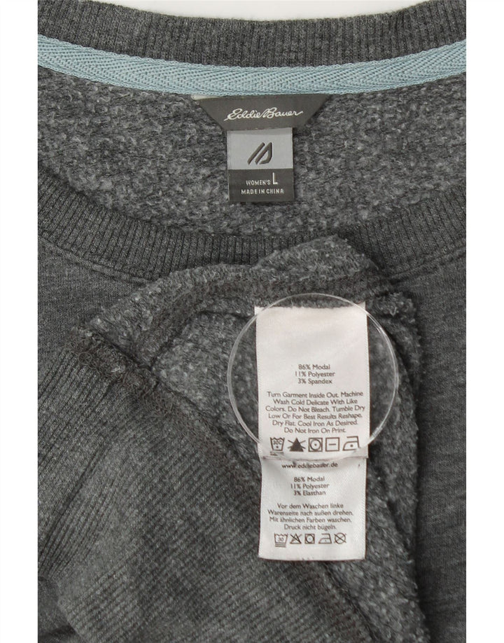 Felpa da donna Eddie Bauer Jumper UK 16 Large Grey Modal
