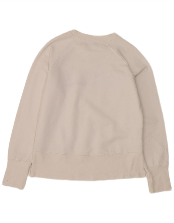 BILLABONG Felpa con grafica da donna Maglione UK 12 Poliestere bianco medio