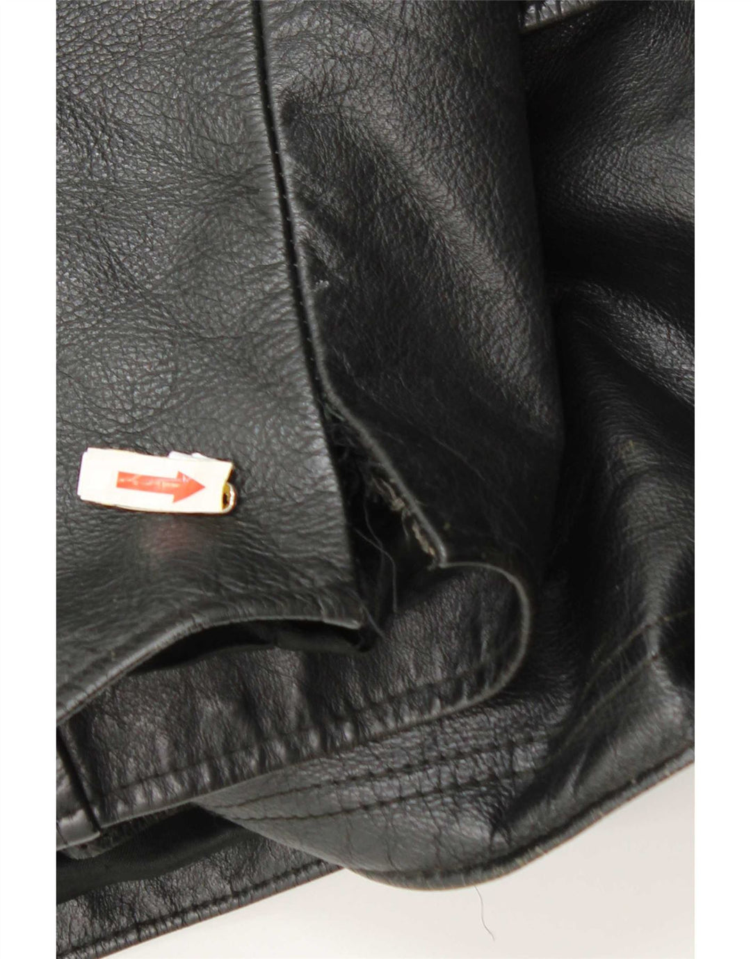 Giacca in pelle vintage da uomo UK 42 XL nera