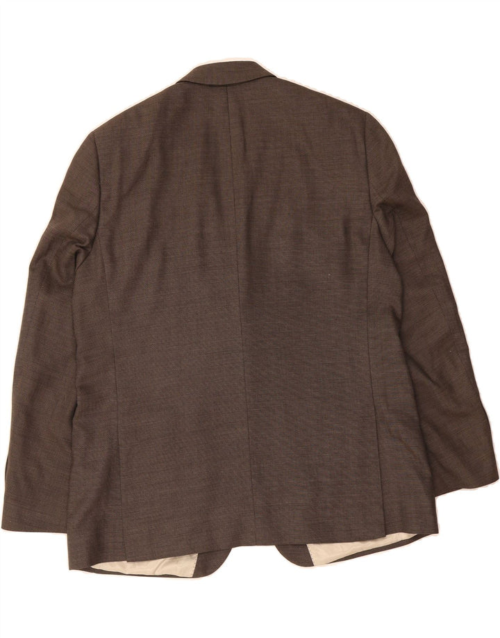 DANIEL HECHTER Mens 2 Button Blazer Jacket UK 42 XL Brown Wool Vintage Daniel Hechter and Second-Hand Daniel Hechter from Messina Hembry 