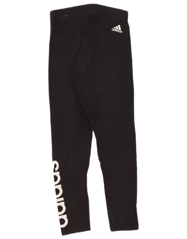 Leggings grafici da donna Adidas UK 8 piccoli cotone nero