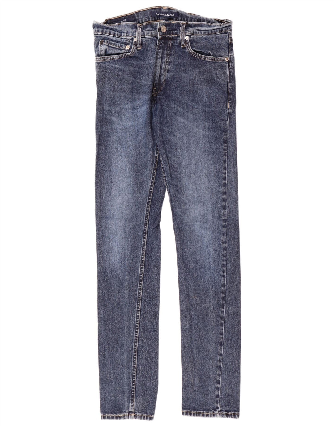 CALVIN KLEIN Jeans slim da uomo W30 L32 Blu Cotone