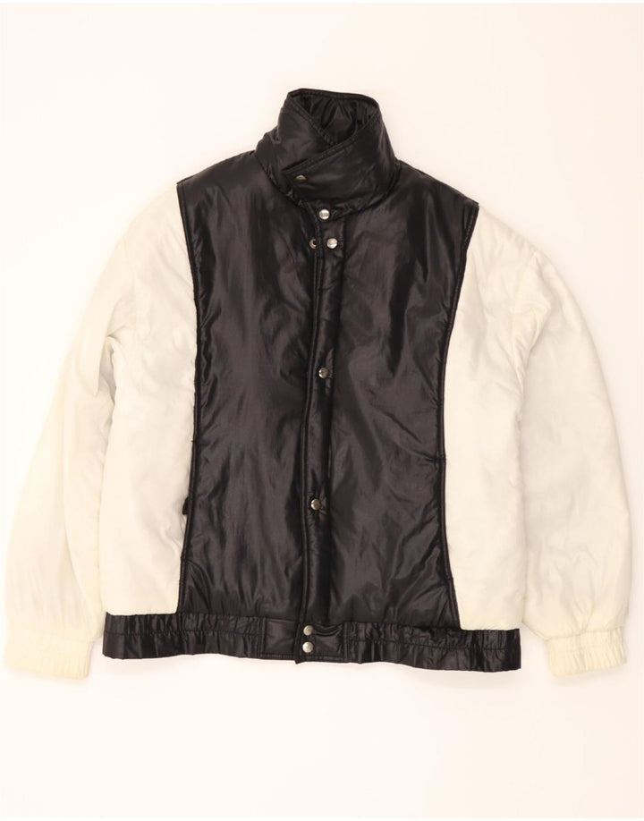 VINTAGE Mens Padded Jacket IT 52 XL Black Colourblock Polyamide Vintage Vintage and Second-Hand Vintage from Messina Hembry 