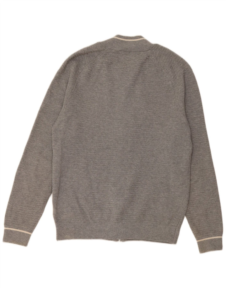 Maglione cardigan da uomo Marks & Spencer piccolo poliestere grigio