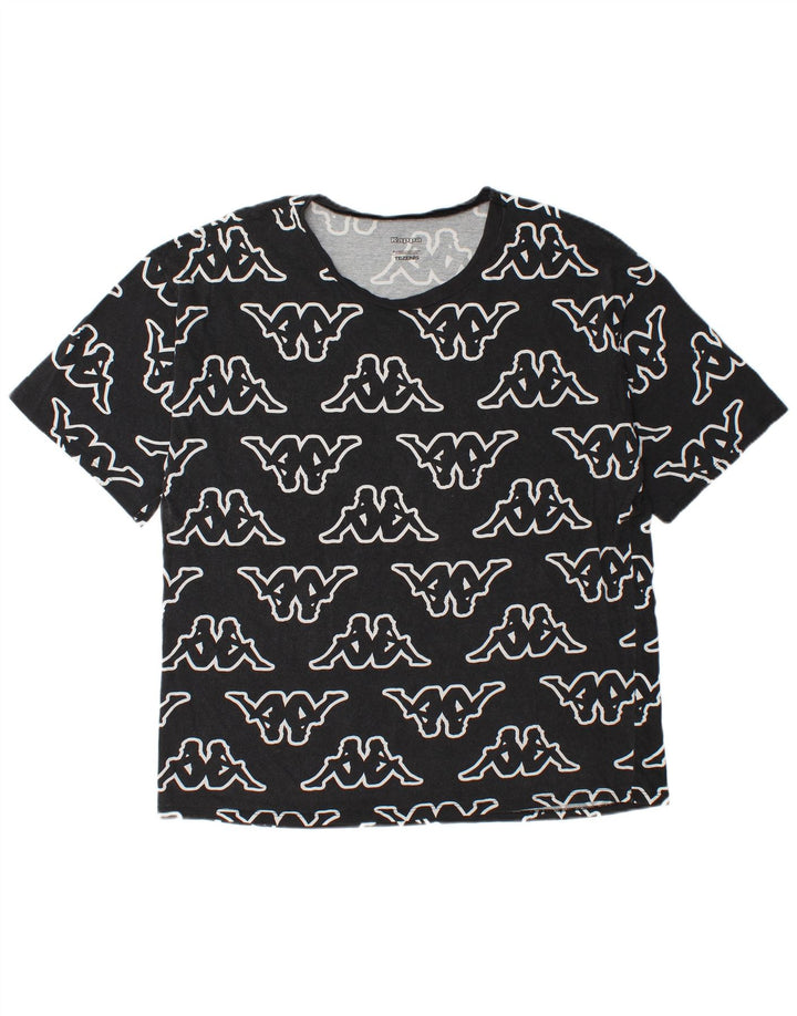 T-shirt grafica da uomo Kappa Tezenis grande nera