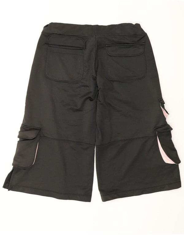 NIKE Womens Bermuda Sport Shorts US 4/6 Small Black Polyester