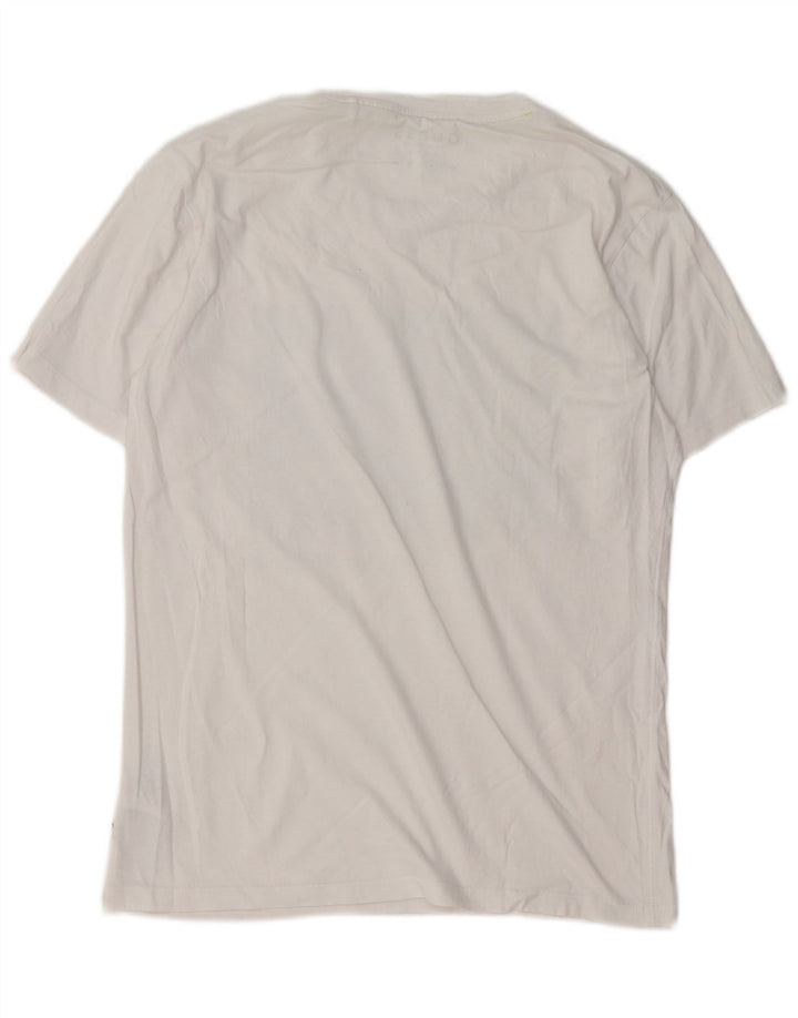 Guess T-shirt grafica da uomo slim fit in cotone bianco medio