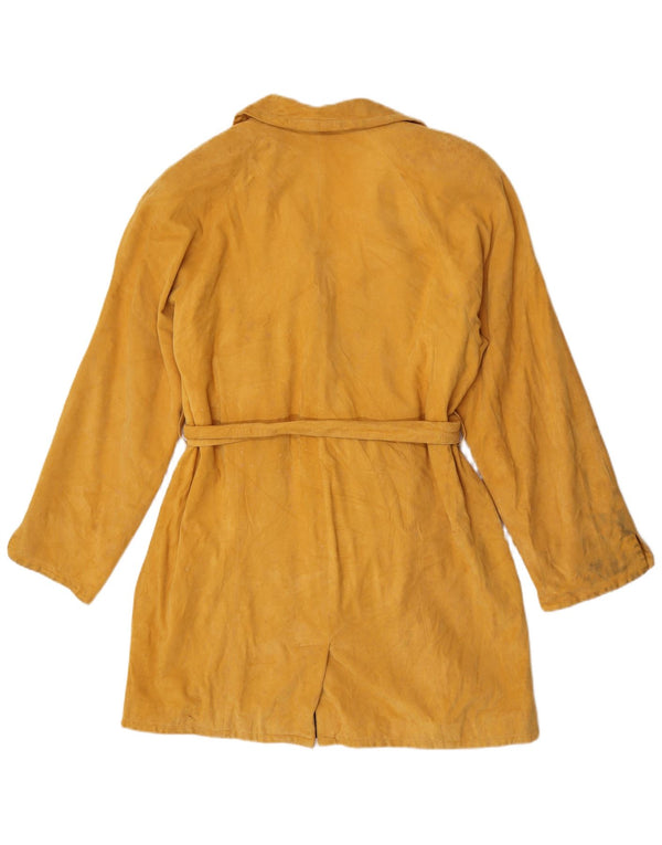 Soprabito in pelle scamosciata da donna Concerto UK 12 in pelle gialla media