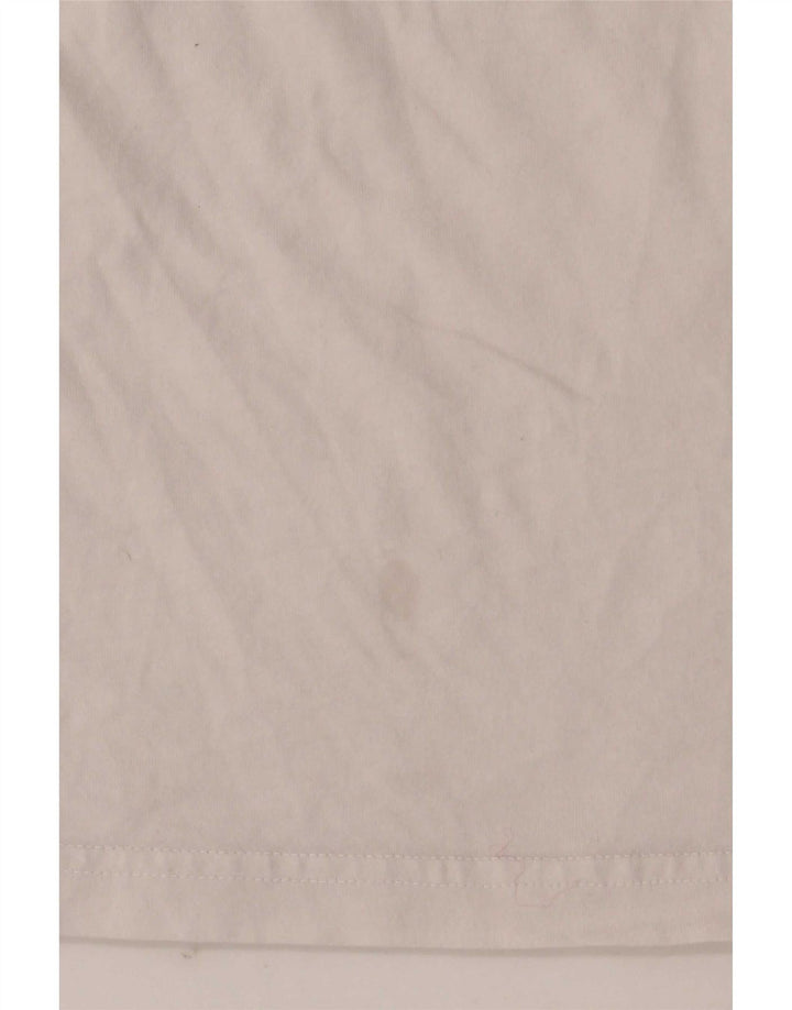 Canotta grafica da donna Adidas UK 12/14 Cotone bianco medio