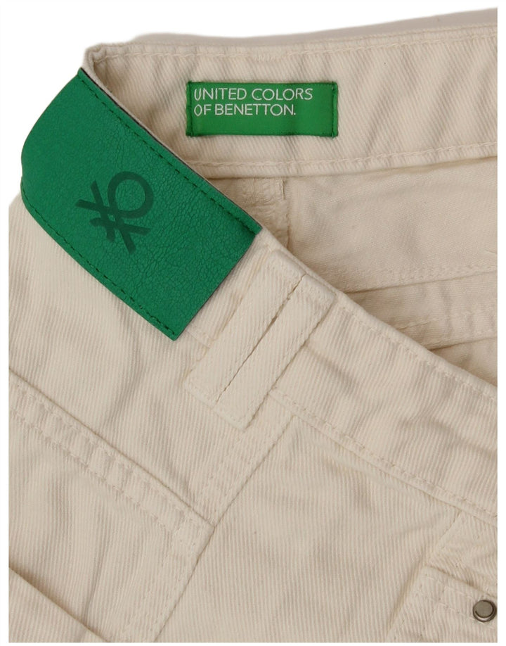 Jeans affusolati da donna Benetton W30 L29 bianco sporco