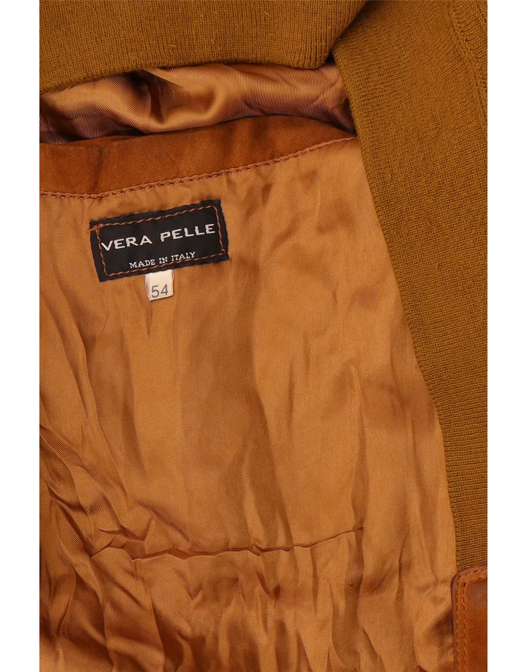 Giacca bomber da uomo VINTAGE in pelle scamosciata IT 54 2XL Pelle marrone