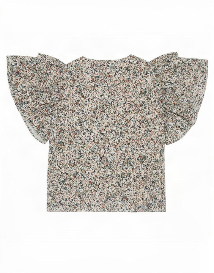 Top in camicetta a pipistrello da donna Zara UK 14 Cotone floreale multicolore medio