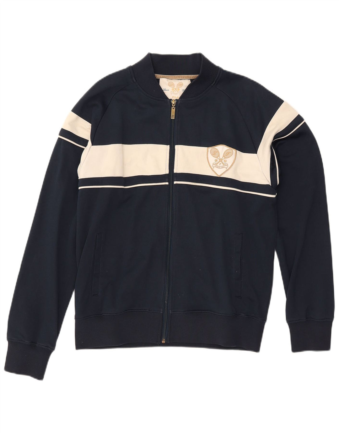 Giacca da ginnastica da uomo FILA in poliestere color block medio blu navy
