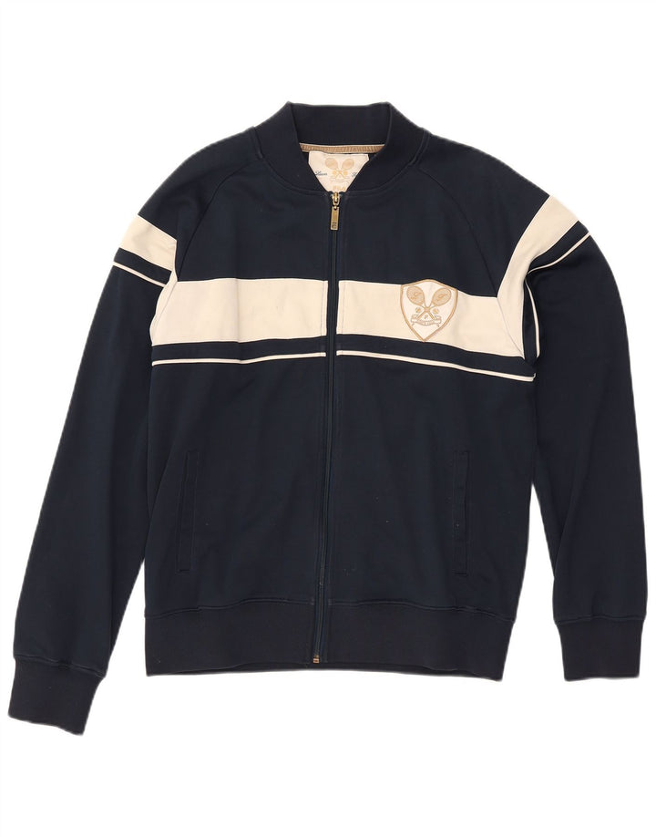 Giacca da ginnastica da uomo FILA in poliestere color block medio blu navy