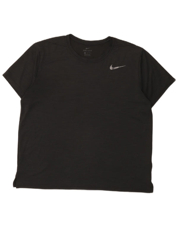 T-shirt Nike da uomo Dri Fit Top XL poliestere chiazzato nero