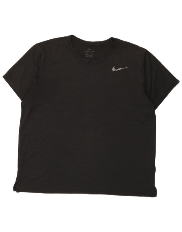 T-shirt Nike da uomo Dri Fit Top XL poliestere chiazzato nero