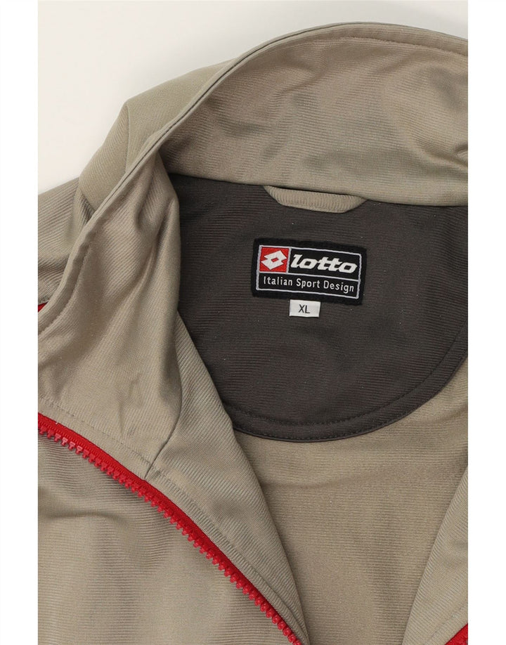 LOTTO Mens Tracksuit Top Jacket XL Grey Polyester Vintage Lotto and Second-Hand Lotto from Messina Hembry 
