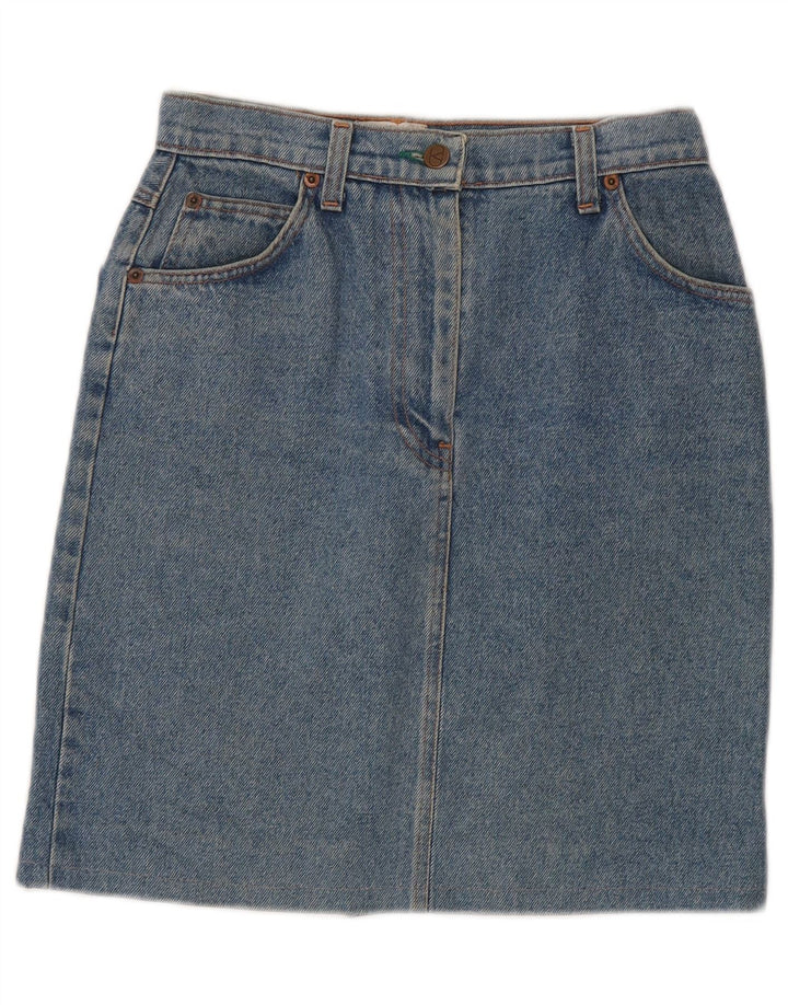 Gonna in denim da donna Valentino W26 piccola in cotone blu