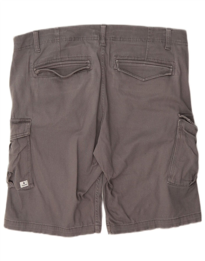 Pantaloncini cargo regolari da uomo Jack & Jones grandi W36 in cotone grigio