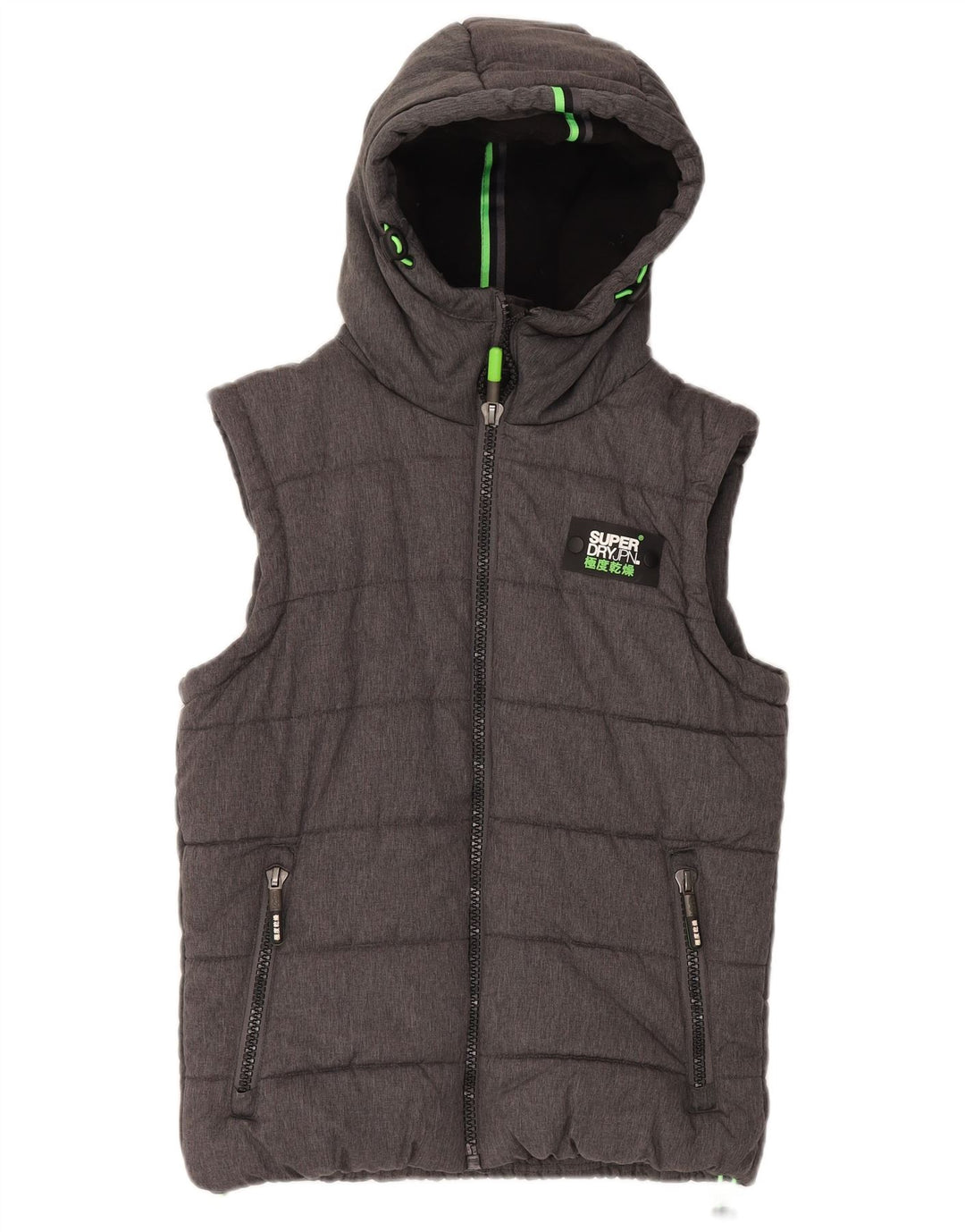 Gilet imbottito da uomo Superdry UK 38 poliestere grigio medio