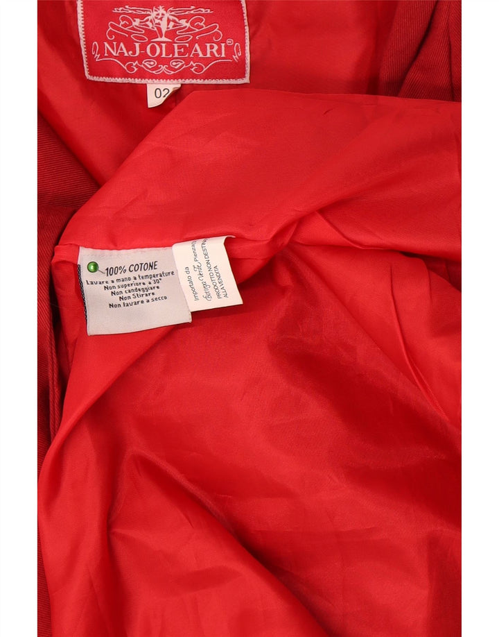 Trench oversize da donna Naj Oleari US 2 XS rosso cotone