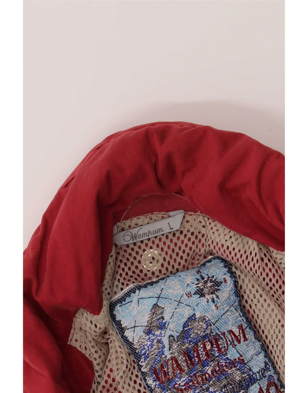 Giacca utilitaria con cappuccio da uomo Wampum UK 40 grande rossa in poliammide