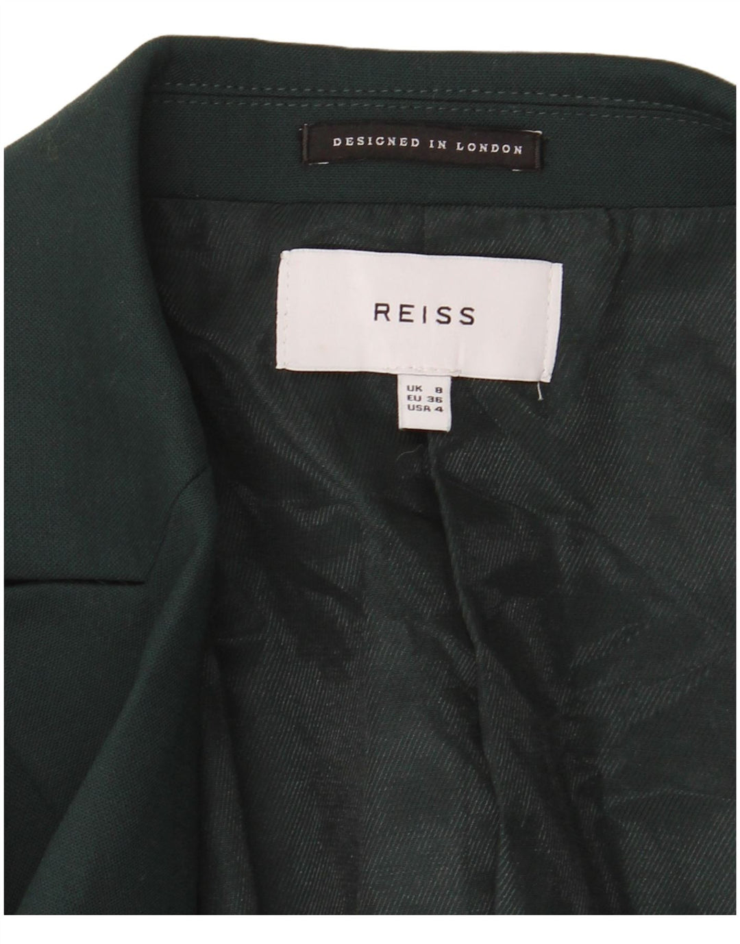 Giacca blazer da donna a 1 bottone Reiss UK 8 piccola verde
