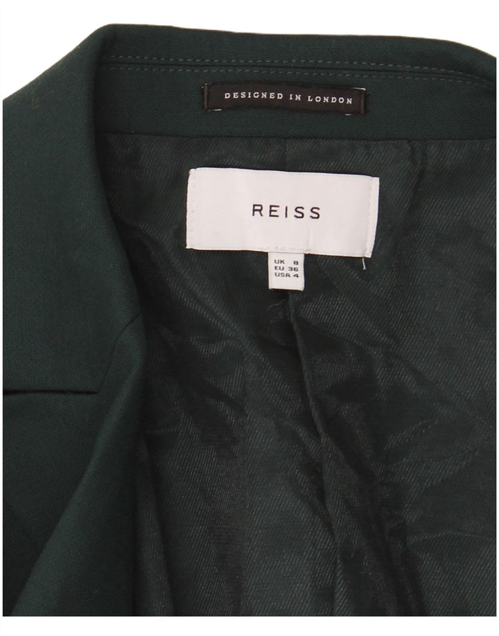 Giacca blazer da donna a 1 bottone Reiss UK 8 piccola verde