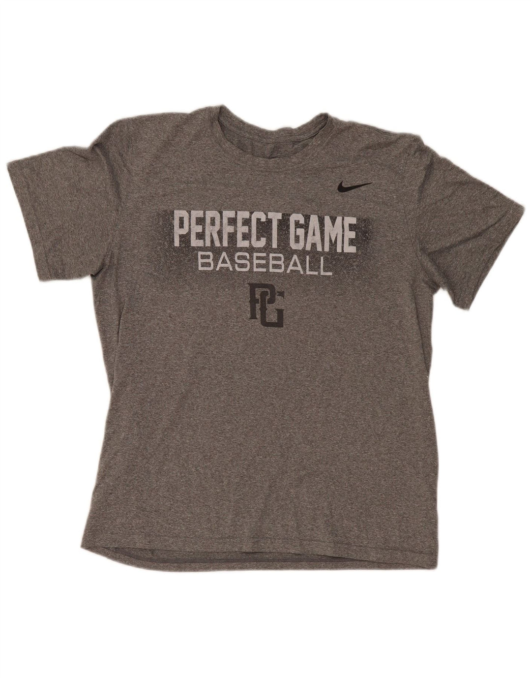 T-shirt grafica Nike Dri Fit da uomo, grande, in poliestere chiazzato grigio