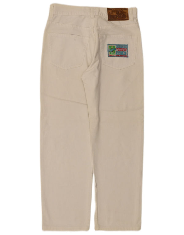 Jeans dritti da donna uniformi W28 L26 bianchi
