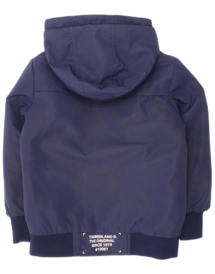 Giacca imbottita con cappuccio Timberland per ragazzi 4-5 anni in poliestere blu navy