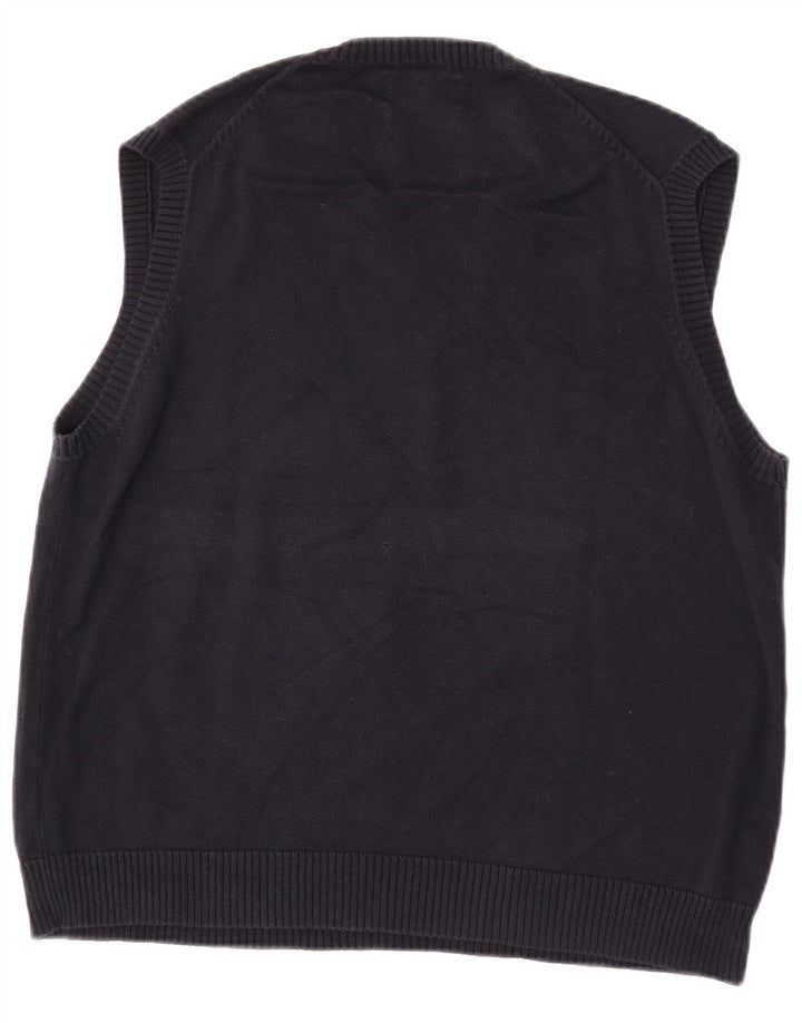 Canotta da uomo Marks & Spencer Blue Harbour Canotta grande in cotone blu navy