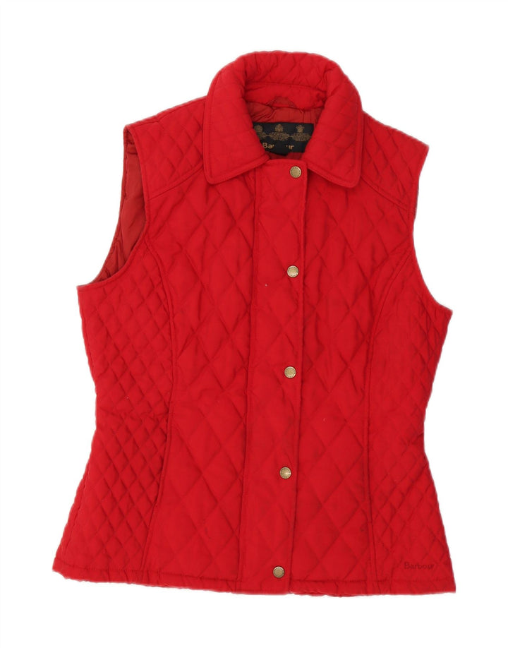 Gilet trapuntato da donna BARBOUR UK 12 medio rosso poliestere
