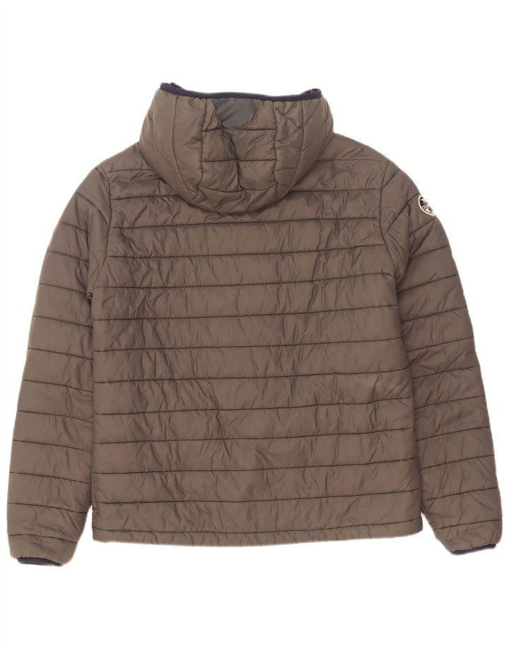 Giacca imbottita con cappuccio da uomo North Sails UK 36 piccola in nylon grigio