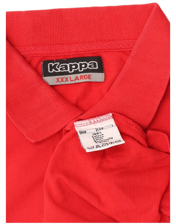 Polo Kappa Uomo 3XL Cotone Rosso