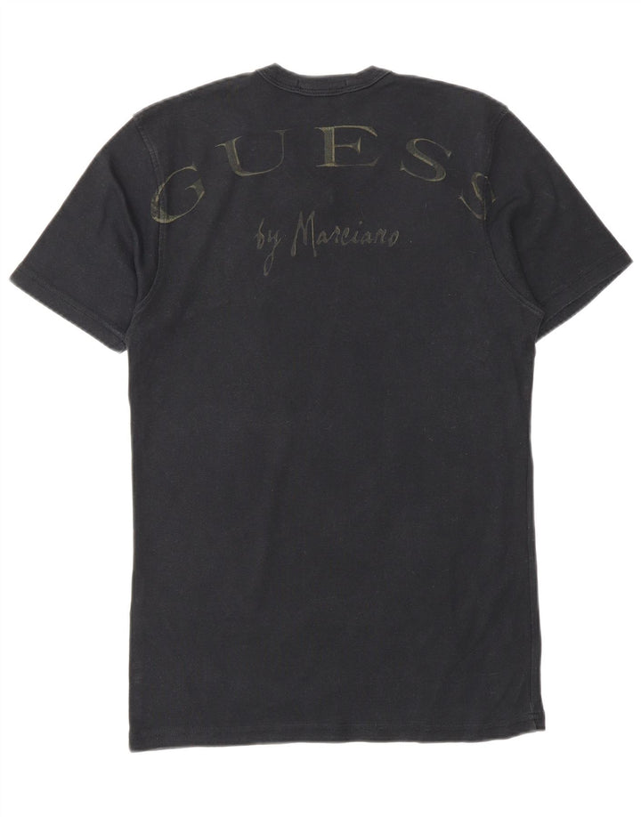 GUESS BY MARCIANO T-shirt grafica da uomo Top piccola in cotone nero